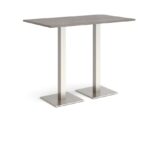 DAMS Brescia rectangular poseur table with flat square base 1400mm x 800mm-35587