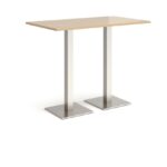 DAMS Brescia rectangular poseur table with flat square base 1400mm x 800mm-35585
