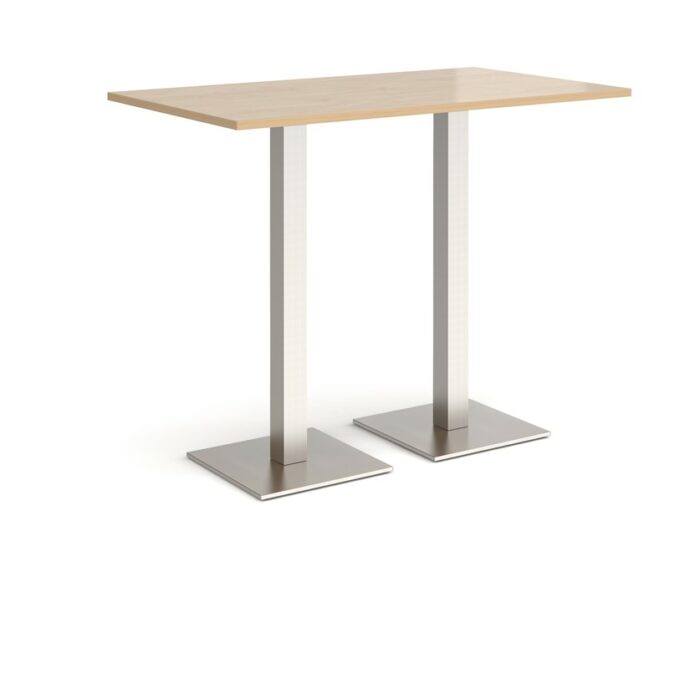 DAMS Brescia rectangular poseur table with flat square base 1400mm x 800mm-35585