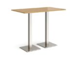 DAMS Brescia rectangular poseur table with flat square base 1400mm x 800mm-35586