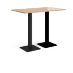 DAMS Brescia rectangular poseur table with flat square base 1400mm x 800mm-0