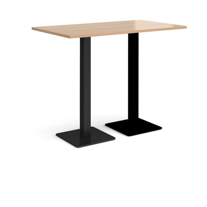 DAMS Brescia rectangular poseur table with flat square base 1400mm x 800mm-0