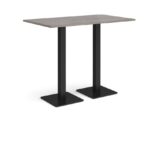 DAMS Brescia rectangular poseur table with flat square base 1400mm x 800mm-35579