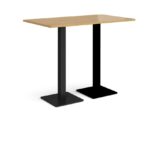 DAMS Brescia rectangular poseur table with flat square base 1400mm x 800mm-35577