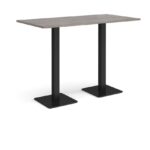 DAMS Brescia rectangular poseur table with flat square base 1600mm x 800mm-35619