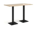 DAMS Brescia rectangular poseur table with flat square base 1600mm x 800mm-35618
