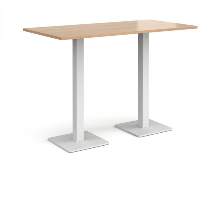 DAMS Brescia rectangular poseur table with flat square base 1600mm x 800mm-35633