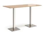 DAMS Brescia rectangular poseur table with flat square base 1800mm x 800mm-35664