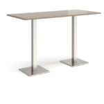 DAMS Brescia rectangular poseur table with flat square base 1800mm x 800mm-35662