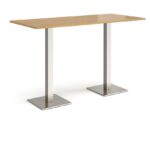 DAMS Brescia rectangular poseur table with flat square base 1800mm x 800mm-35660