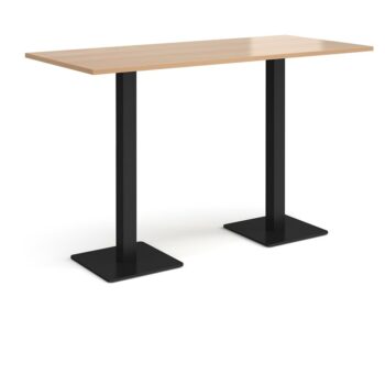 DAMS Brescia rectangular poseur table with flat square base 1800mm x 800mm-0