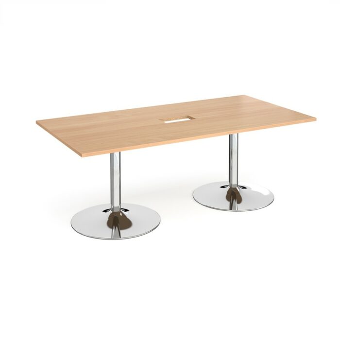 DAMS Trumpet base rectangular boardroom table 2000mm-34354