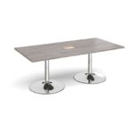 DAMS Trumpet base rectangular boardroom table 2000mm-34355