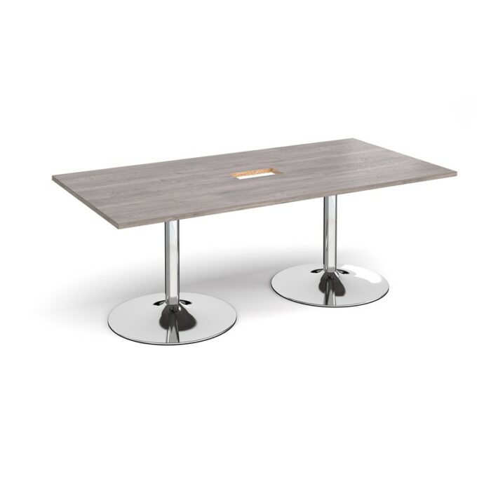 DAMS Trumpet base rectangular boardroom table 2000mm-34355