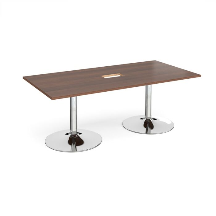 DAMS Trumpet base rectangular boardroom table 2000mm-34351