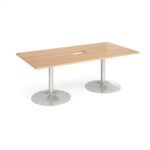 DAMS Trumpet base rectangular boardroom table 2000mm-34358