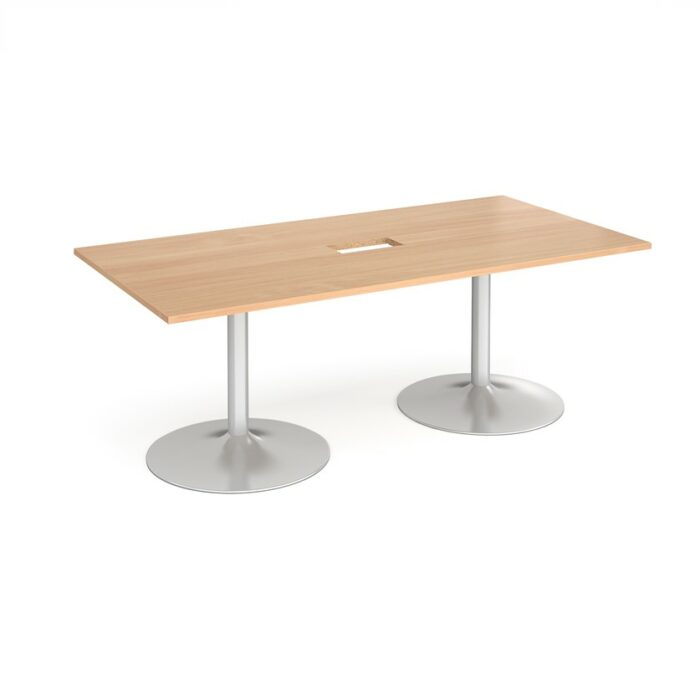 DAMS Trumpet base rectangular boardroom table 2000mm-34358