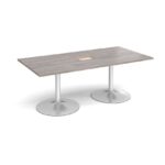 DAMS Trumpet base rectangular boardroom table 2000mm-34359