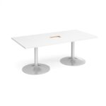 DAMS Trumpet base rectangular boardroom table 2000mm-34356
