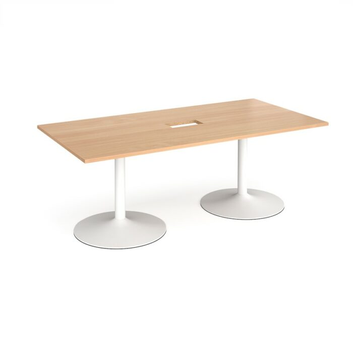 DAMS Trumpet base rectangular boardroom table 2000mm-34366