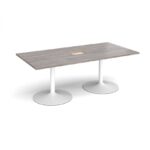 DAMS Trumpet base rectangular boardroom table 2000mm-34365