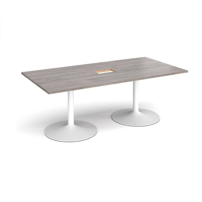 DAMS Trumpet base rectangular boardroom table 2000mm-34365