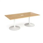 DAMS Trumpet base rectangular boardroom table 2000mm-34364