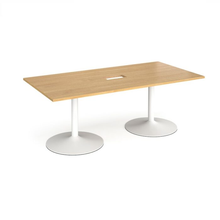 DAMS Trumpet base rectangular boardroom table 2000mm-34364
