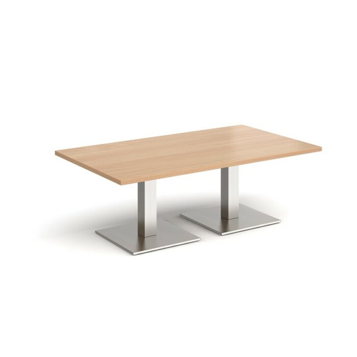 DAMS Brescia rectangular coffee table with flat square base 1400mm x 800mm-35288