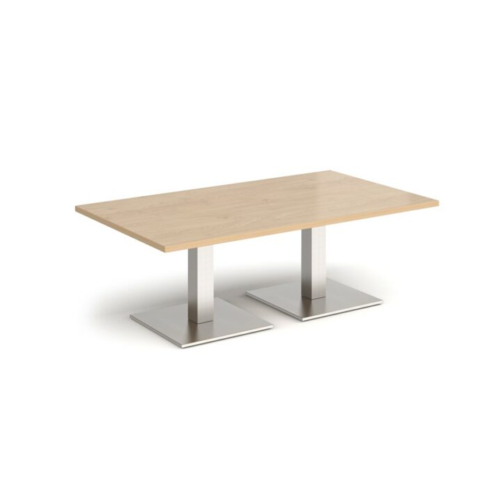 DAMS Brescia rectangular coffee table with flat square base 1400mm x 800mm-35289