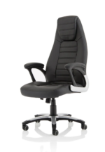 BIG DEALS Dynamic Metropolis High Back Black Leather Look Chair - Black-32439