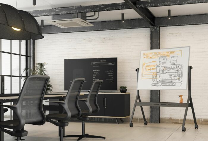 Elite Agile Seating Mesh Back Meeting Chair with Black Mesh & Black Shell-33656
