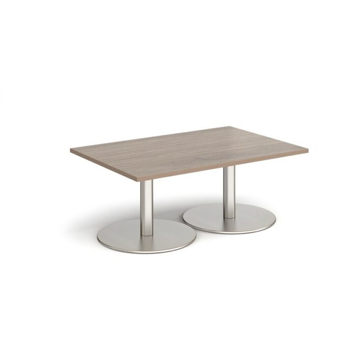 DAMS Monza rectangular coffee table with flat round bases 1200mm x 800mm-34668