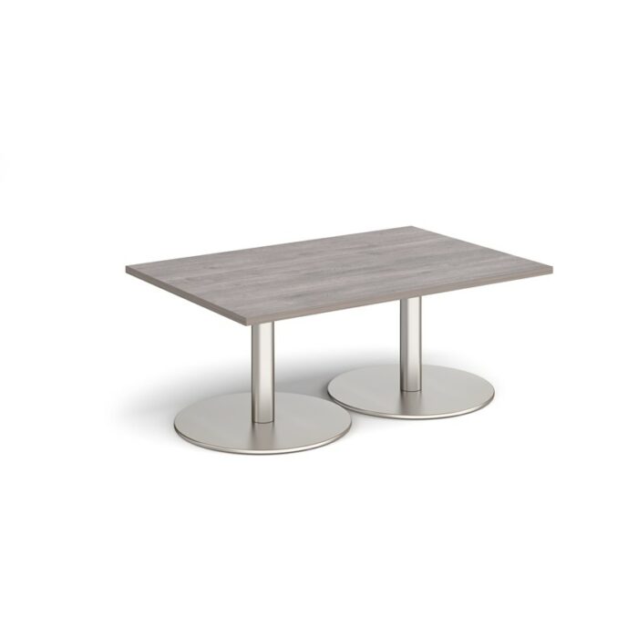 DAMS Monza rectangular coffee table with flat round bases 1200mm x 800mm-34670