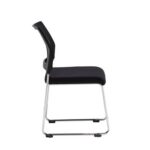 BIG DEALS DAMS Quavo black mesh back multi-purpose chair with black fabric seat and chrome wire frame (pack of 4)-31963