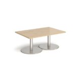 DAMS Monza rectangular coffee table with flat round bases 1200mm x 800mm-34665