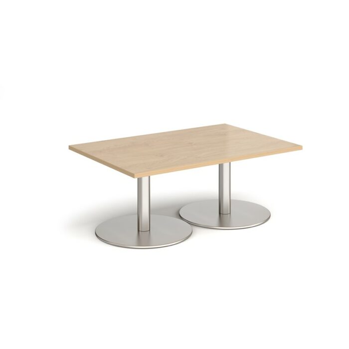 DAMS Monza rectangular coffee table with flat round bases 1200mm x 800mm-34665