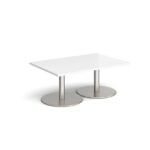 DAMS Monza rectangular coffee table with flat round bases 1200mm x 800mm-34666