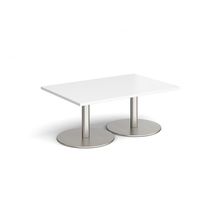 DAMS Monza rectangular coffee table with flat round bases 1200mm x 800mm-34666