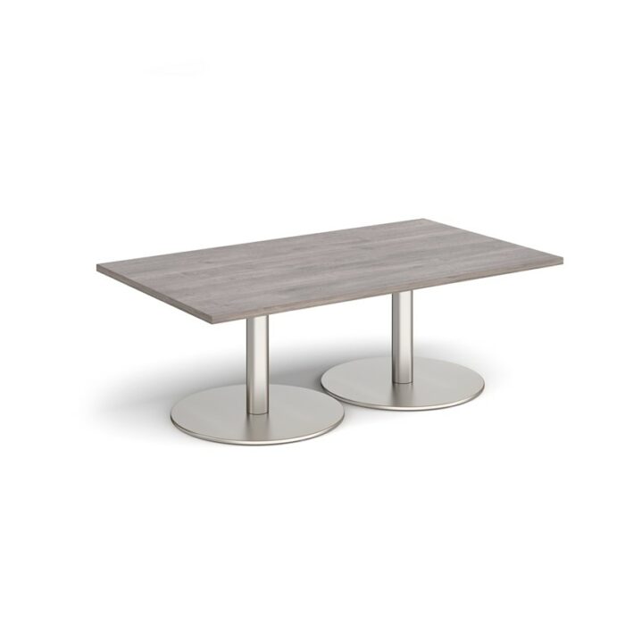 DAMS Monza rectangular coffee table with flat round bases 1400mm x 800mm-34708