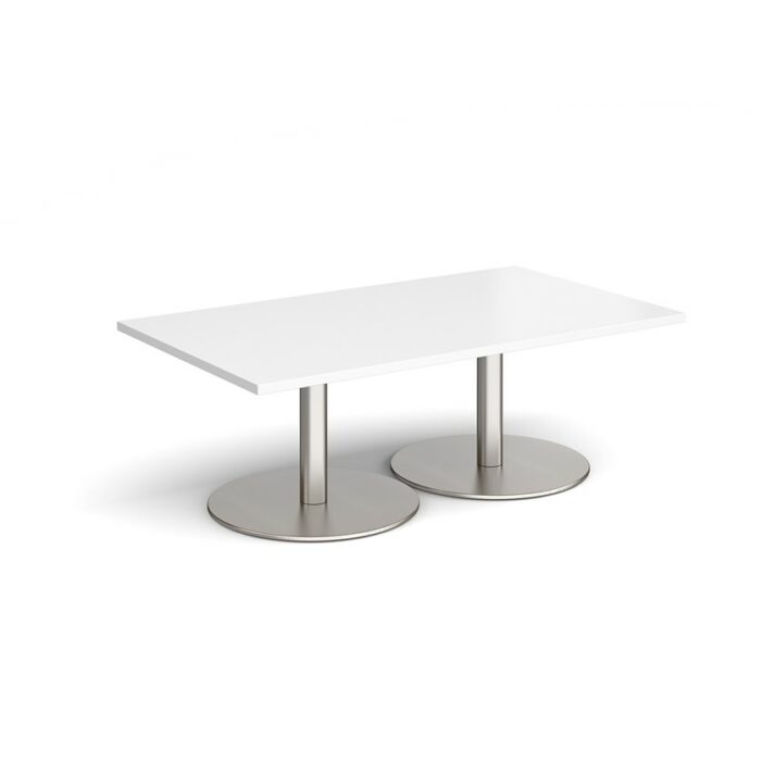 DAMS Monza rectangular coffee table with flat round bases 1400mm x 800mm-34705