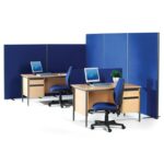 DAMS Floor standing fabric screen 1500mm high x 1200mm wide-33749