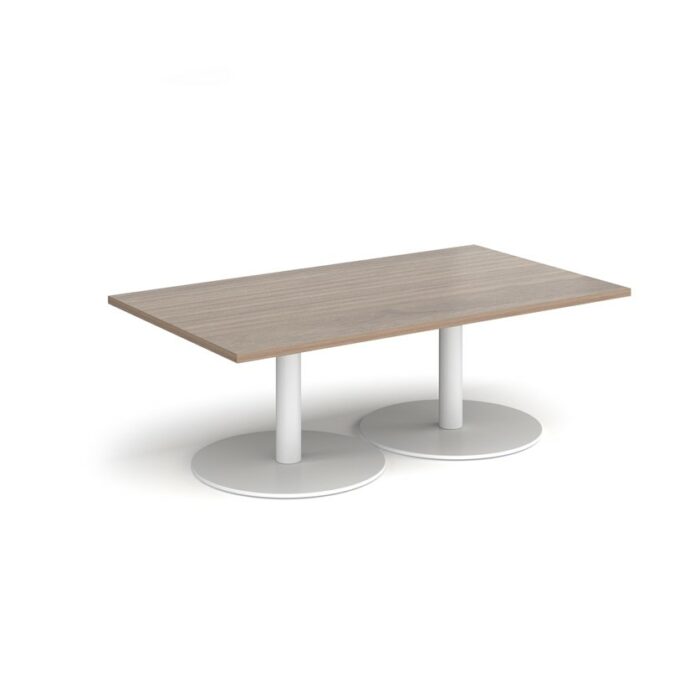 DAMS Monza rectangular coffee table with flat round bases 1400mm x 800mm-34711