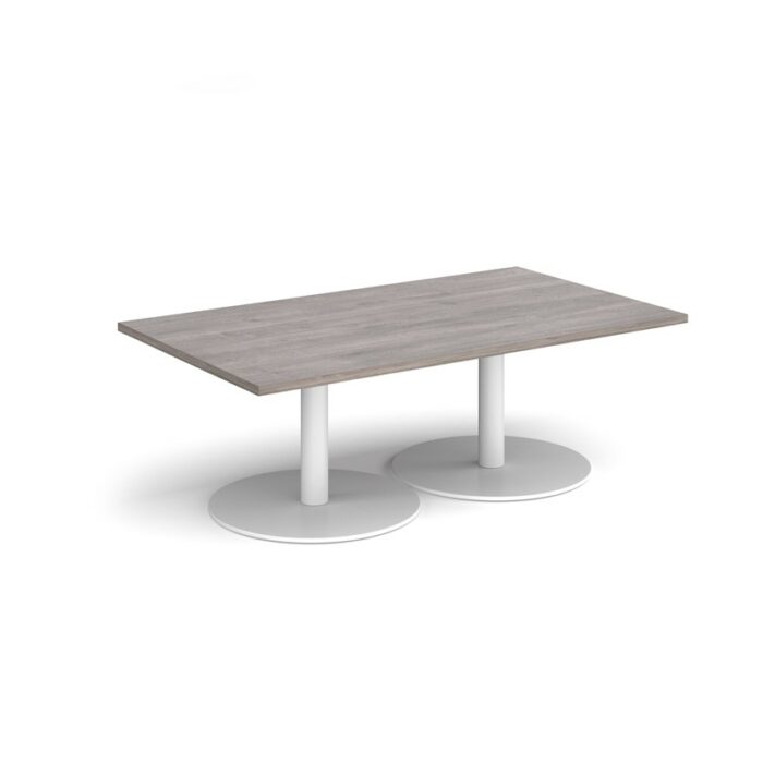 DAMS Monza rectangular coffee table with flat round bases 1400mm x 800mm-34715