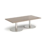 DAMS Monza rectangular coffee table with flat round bases 1600mm x 800mm-34745