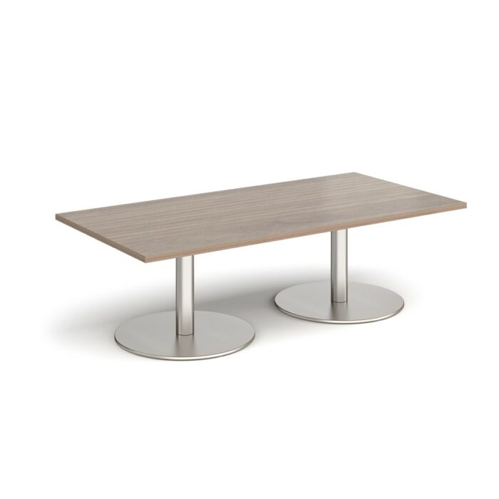 DAMS Monza rectangular coffee table with flat round bases 1600mm x 800mm-34745