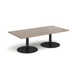 DAMS Monza rectangular coffee table with flat round bases 1600mm x 800mm-34743
