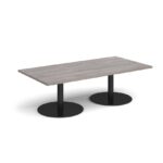 DAMS Monza rectangular coffee table with flat round bases 1600mm x 800mm-34744