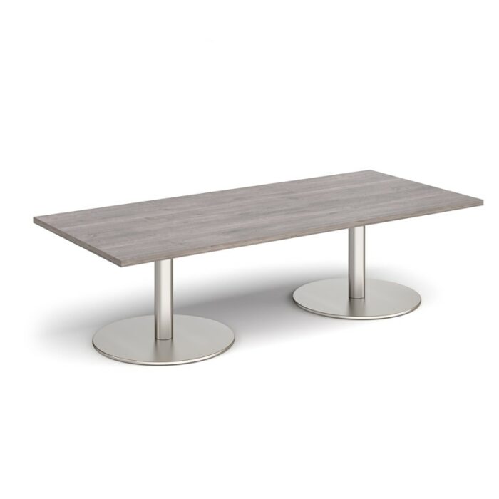 DAMS Monza rectangular coffee table with flat round bases 1800mm x 800mm-34787