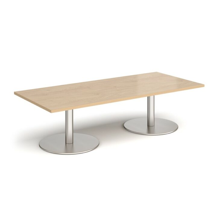 DAMS Monza rectangular coffee table with flat round bases 1800mm x 800mm-34784